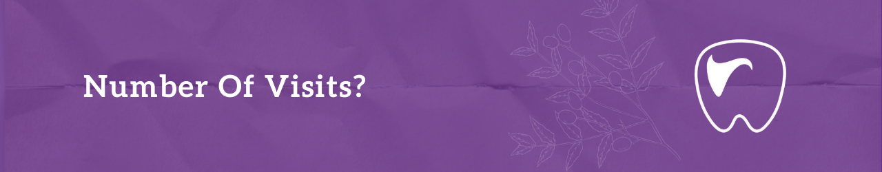 How many visits are required for a crown or bridge?