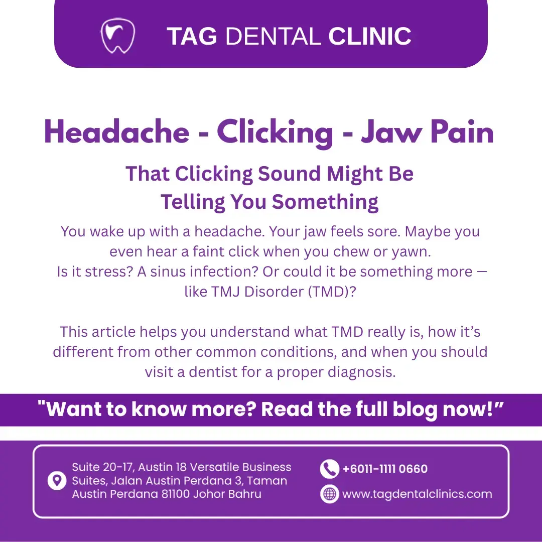 Headache, Clicking, and Jaw Pain: When Is It TMJ Disorder (TMD) vs. Something Else?