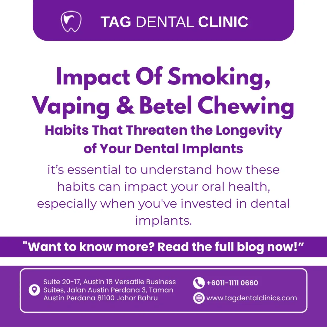 How Smoking, Vaping & Betel Chewing Impact Your Implants Over Time